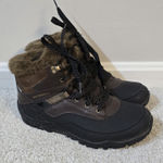 Merrell Aurora Ice Waterproof Boots Wmn Sz 7.5 Espresso Faux Fur J37218 Vibram Photo 0