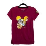 Disney World Surf Originals 100% Cotton Maroon Mickey Mouse Tee Photo 0