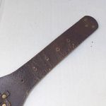 Gap Woven Braided Cow Leather Belt-Small-Wide-Brass Buckle-Dark Brown-Boho Photo 7