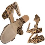 Rouge Helium Cheetah Wedged Heels w/ Gold Hardware - Size 9 Photo 3