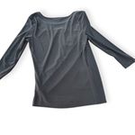 Vince Camuto  Women's Small‎ Brown Draped Front Long Sleeve Dressy Blouse Photo 5