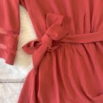 None Women Casual Short Sleeves Self-Tie Belted Short Romper Jumpsuits Size Large Photo 5