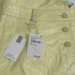 Good American NWT Better Than Leather Straight Leg Overalls in Key Lime Sz 10/30 Photo 6