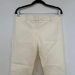 frame denim FRAME Womens Le Crop Mini Boot 8 Ivory Cream Cotton High Rise Photo 4