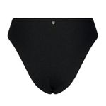 Seafolly High Rise Ribbed Black Bikini bottom Essentials 40609-640 Size 2 NWT Photo 5