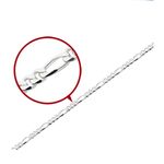 Boutique NEW Unisex Rhodium Plated 925 Sterling Silver Figaro Chain Bracelet, 8” Photo 13