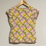 Anthropologie Guinevere Crochet Diamond Cap Sleeve Top Y2K Cottagecore Whimsical Photo 1