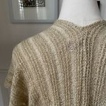 Vintage Glentex Tan Gold Shrug Sweater Tie Front Cardigan Open Weave OSFM S M Size M Photo 4