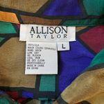 Allison Taylor Vintage ‘90s Stained Glass Button Down Silk Blouse Photo 4