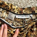 🦋 JH Collectibles Vintage Brown Yellow Floral Midi Skirt Size 14 Photo 2