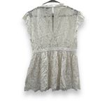 Rachel Zoe RTR Jamie White Floral Lace Short Sleeve Mock Neck Top Sz 12 Photo 4