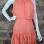 Elizabeth and James  NEW Carlita‎ Dress Sleeveless High Neck Orange Silk Size 6 Photo 0