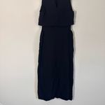 ZARA  black midi tank overlay cut outs dress size M Photo 6