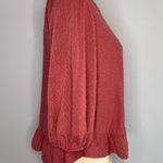 W5 Chenille Blouse with Ruffle Peplum- Size L- NWT Photo 4