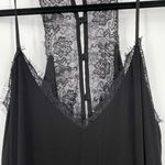 Chelsea28  Womens Black Satin Lace Back Spaghetti Strap Slinky Maxi Dress Medium Photo 1