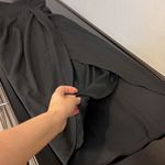 BHLDN Lyra V-Neck Faux-Wrap Crepe Midi Dress, black, size 6 Photo 6