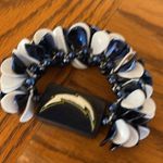 Chargers football Stylish Navy and White Beaded Bracelet Blue Photo 1