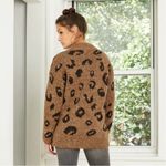 Universal Threads Universal Thread Women's XS Mock Turtleneck Tunic Pullover Sweater Leopard Photo 1