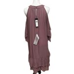 BCBGMAXAZRIA NWT | Dark Lavender Silk Cold Shoulder Dress | XS Photo 4