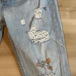Lucky Brand Sienna Slim Boyfriend Jeans Light Wash Embroidered Ripped Size 8 29 Photo 8