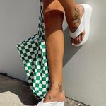 Princess Polly White Platform Flip Flops Photo 1