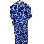 NWT Vintage Sag Harbor Dress Silk Floral Maxi‎ Button Down Dress 18 Blue Photo 7