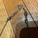 Brighton Retired Open Heart Charms Pendant Silver Snake π Chain Necklace w/ ladybug π & A letter Initial enamel Vintage Photo 2