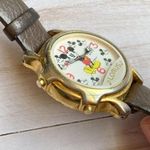 Disney Lorus Vintage 1980's  Mickey Mouse Singing Watch with Leather Band Photo 4