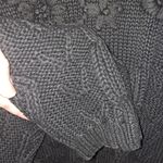 Adrianna Papell  Black Crew Neck Floral Knit Sweater Size Large‎ Photo 2