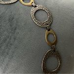 H.I.P. Vintage Silver Pewter Gold Tone Metal Chain Belt One Size Photo 10