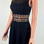 Cals | Black Lace Midriff Accent Dress Photo 0