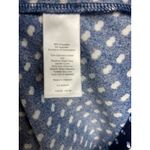 Talbots  Pleated Dark & Light‎ Blue Dots Tie Neck Top Size Medium Photo 8