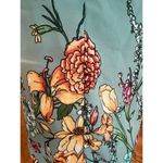 Twine & String  blousen ruffled cap sleeve blue floral top womens small Photo 5