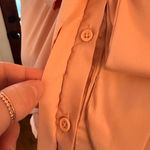Ellison  NWOT Elegant Peach Bow Blouse with Concealed Buttons Photo 4