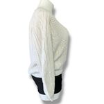 Vintage Alicia Womens Cable Knit Sweater Pullover V Neck Long Sleeve White Large Photo 1