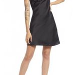 BP Cowl Neck Satin Minidress BLACK XXS Photo 4