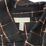 Leith Black Grid Button Down Blouse Shirt NEW Size small Photo 5