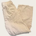 H&M  Beige Baggy Mom Jeans with Elastic Waist size 4 Photo 1