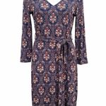Tory Burch  Silk Jersey Long Sleeve Paisley Print Sheath Dress Medium Photo 0