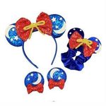 Headband Scrunchie Hairclips with Mouse Ears Fantasia Blue Photo 0