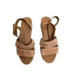 Vince  Women's Brown Leather Jet Platform Sandal Ankle Strap Cork‎ Midsole Sz 10 Photo 1
