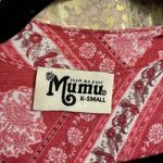 Show Me Your Mumu  Thatcher Tie Front Paisley Peasant Top XS Photo 3