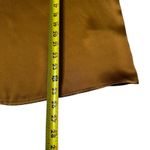 Nicole Miller Olive Brown Satin V-neck Blouse Women's Top Size Large | 8-19 Photo 5