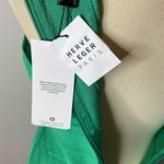 Herve Leger NWT‎  X Front Halter Cross Neck Dress Bodycon Bandage Green Opal Photo 10