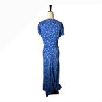Amuse Society  Dress Women Medium Blue Coast Floral Summer Safari Wrap Maxi Boho Photo 2