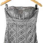 Sue Wong Beaded Embroidered Strapless Embellished Mini Dress in Silver Gray, 4 Photo 1