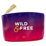 Brand New Ipsy HTF Wild & Free Ombré Gold Tassel Makeup Bag Purple Photo 0