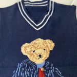 #136 BOUTIQUE Navy Bear Vest Blue Size L Photo 5