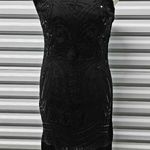 Women's Hand Made Black Beaded Sequined Retro Dress Photo 0