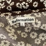 Reformation Locklan Floral Short Sleeve Button Front Midi Dress 4 Photo 3